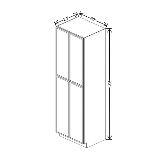 Cubitac Basic Ridgefield Latte 30"W X 96"H Utility Cabinet