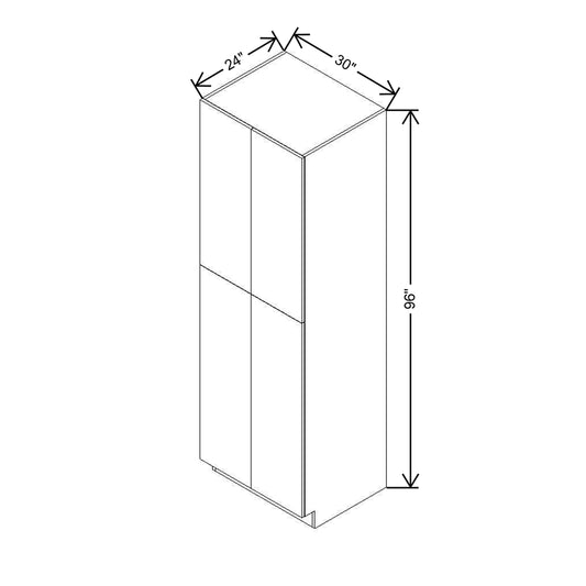 CNC Classic Broadway Silk 30" W X 24" D X 96" H Double Door Utility Cabinet