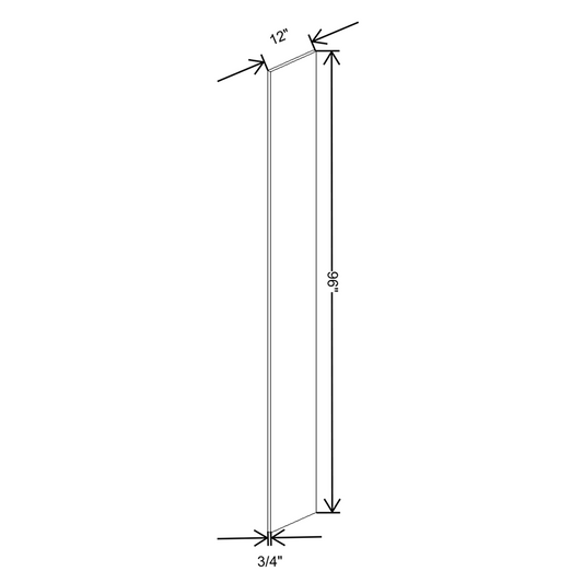 Cubitac Prestige Dover Latte 3/4"W X 12"D X 96"H Refrigerator Panel