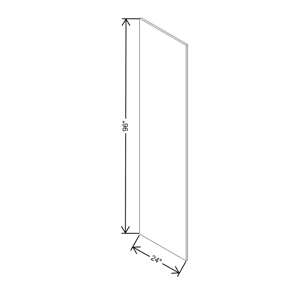 Cubitac Basic Oxford Latte 24" W X 96" H Refrigerator Panel