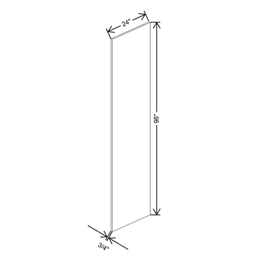 CNC Concord Elegant Ocean 3/4" W X 96" H X 24" D Refrigerator End Panel