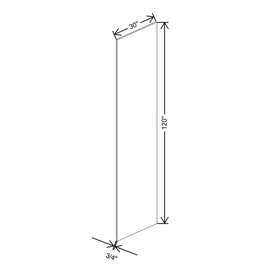 CNC Luxor 5-Piece Smoky Grey 3/4" W X 120" H X 30" D Refrigerator End Panel