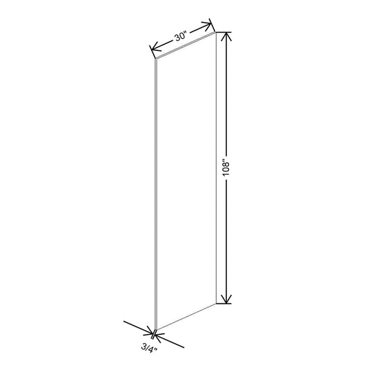 CNC Luxor 5-Piece Smoky Grey 3/4" W X 108" H X 30" D Refrigerator End Panel