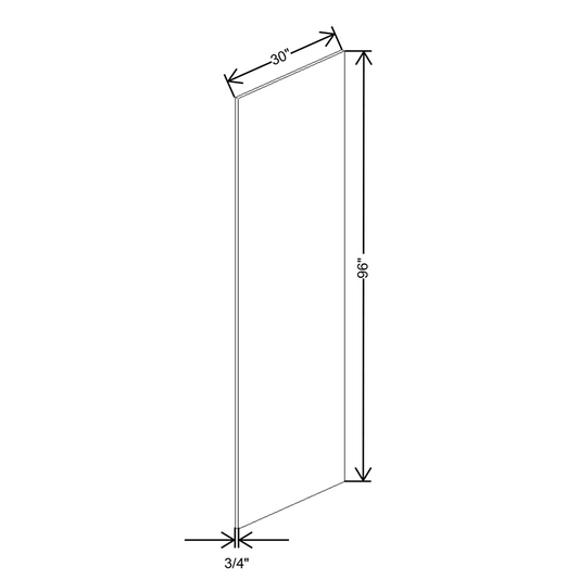 Cubitac Imperial Madison Midnight 30"D x 96"H Refrigerator 3/4"W Panel