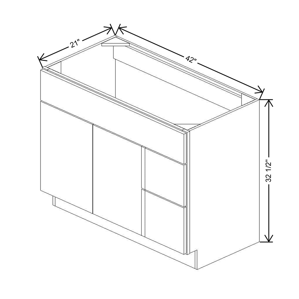 CNC Country Oak Honey 30" W X 30" H Double Door Medicine Cabinet