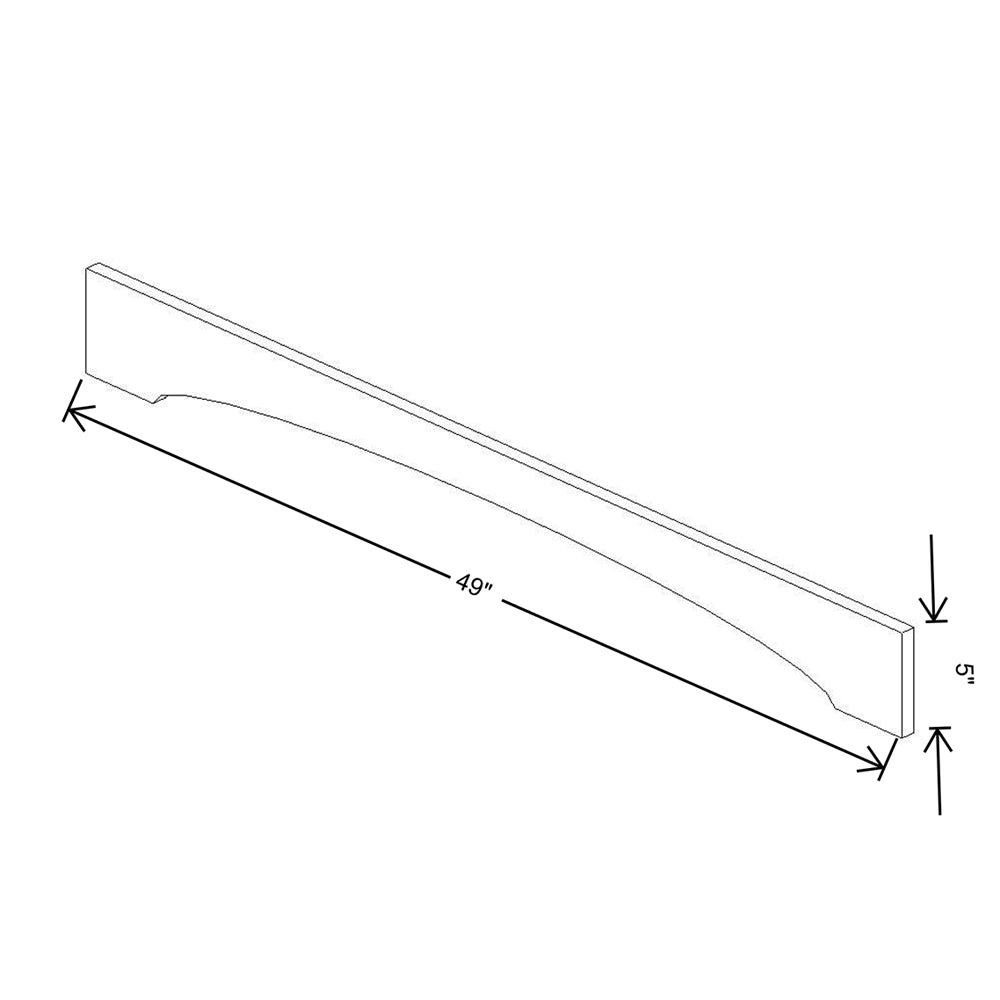 Wolf Classic Dartmouth 5-piece White Paint Roman Arch Valance 49"W X 5"H