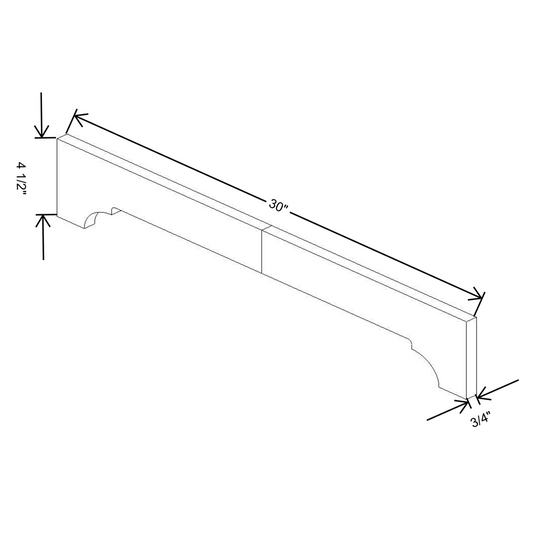 Cubitac Prestige Dover Latte 30"W Valance1