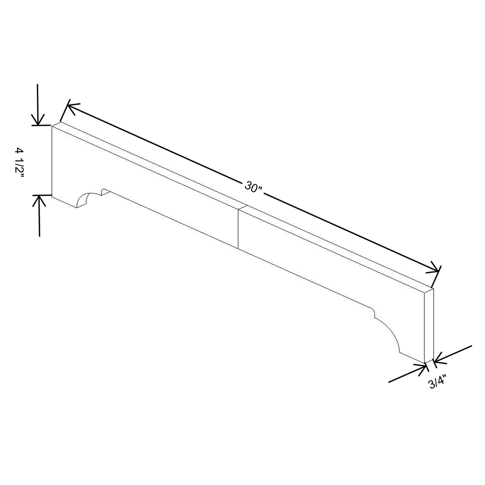 Cubitac Prestige Milan Latte 30"W Valance1