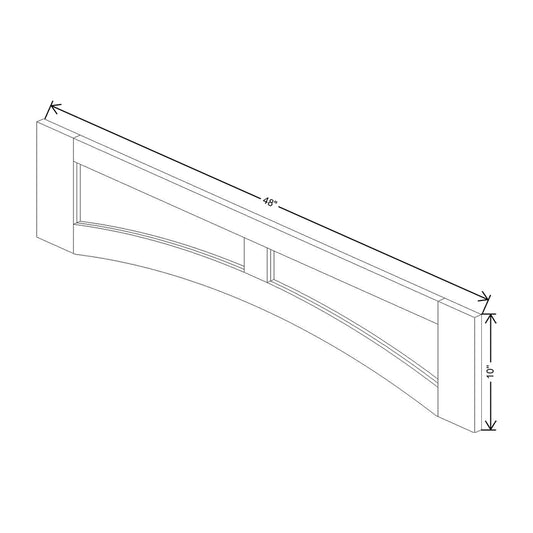 CNC Concord Fashion White 48" W Arched Valance Flat Panel