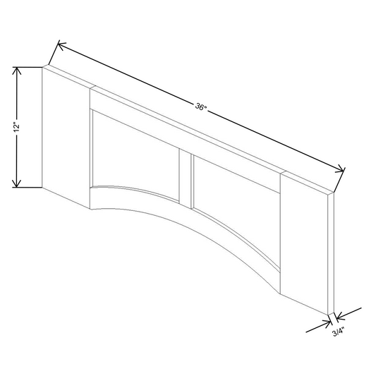 Fabuwood Allure Galaxy Mocha 36"W Arched-Raised Panel