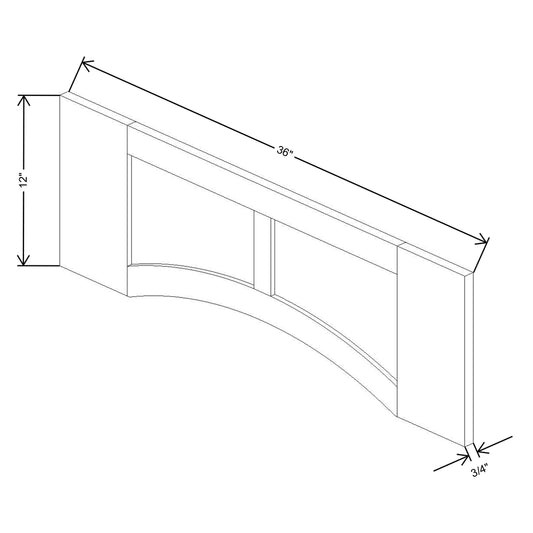 Fabuwood Allure Imperio Nickel  36"W Arched-Raised Panel