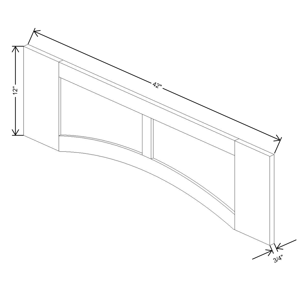 Fabuwood Allure Onyx Frost  42"W  Arched-Raised Panel