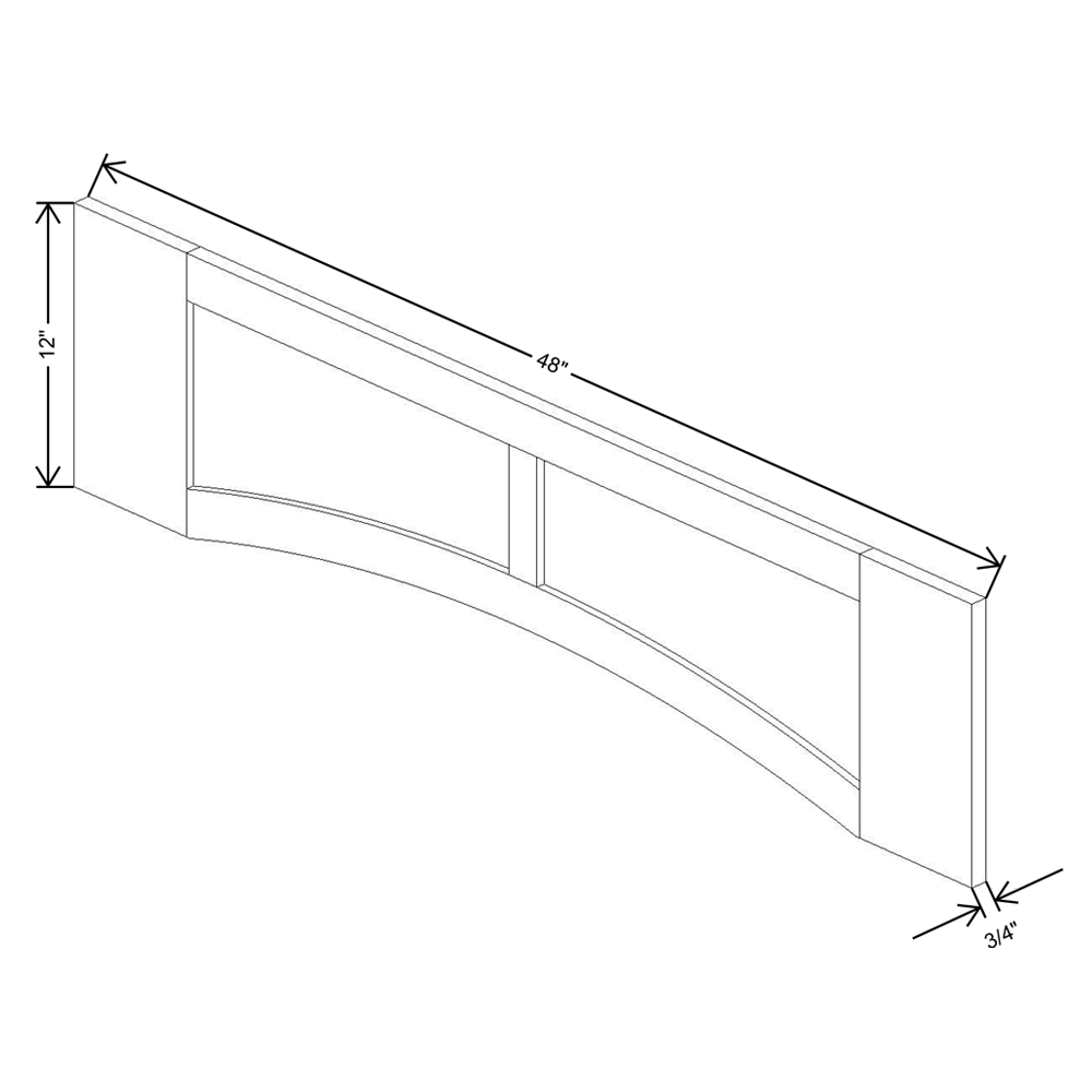 Fabuwood Allure Nexus Frost  48"W  Arched-Raised Panel