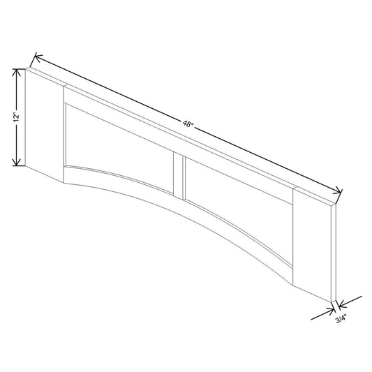 Fabuwood Allure Fusion Timber 48" W X 12" H Arched-Raised Panel