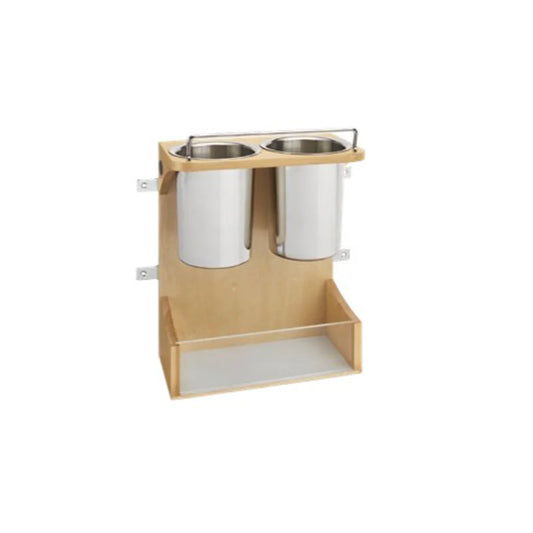 Fabuwood Allure Luna Desert Oak 30" W Door Mounted Vanity Appliance Storage Rack