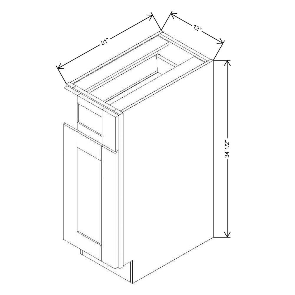 Fabuwood Allure Luna Kona 12"W X 34 1/2"H  Vanity Base