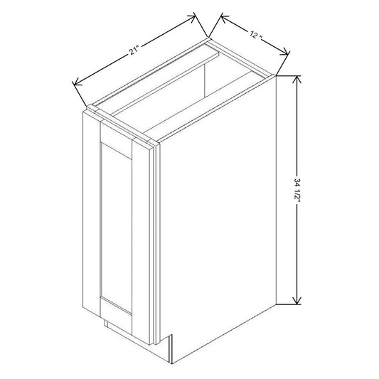 Fabuwood Allure Onyx Horizon  12"W Vanity Base Single Full Door