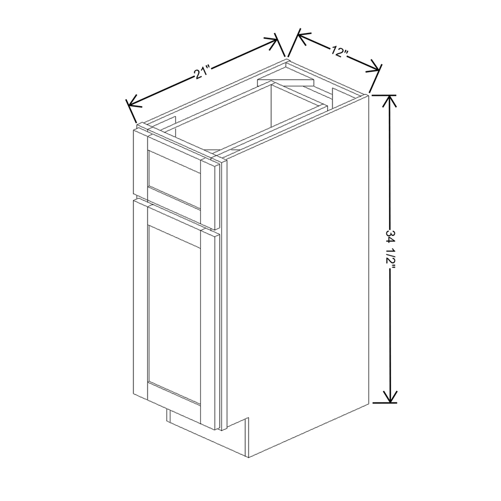 Wolf Classic Grove Terrain Stain 12"W Vanity Base