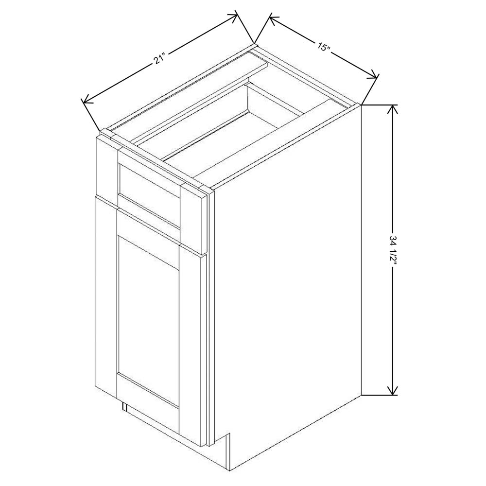 Fabuwood Allure Galaxy Frost 15"W X 34 1/2"H Vanity Base