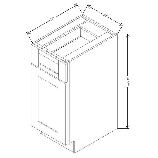 Fabuwood Allure Luna Dove 15"W X 34 1/2"H Vanity Base