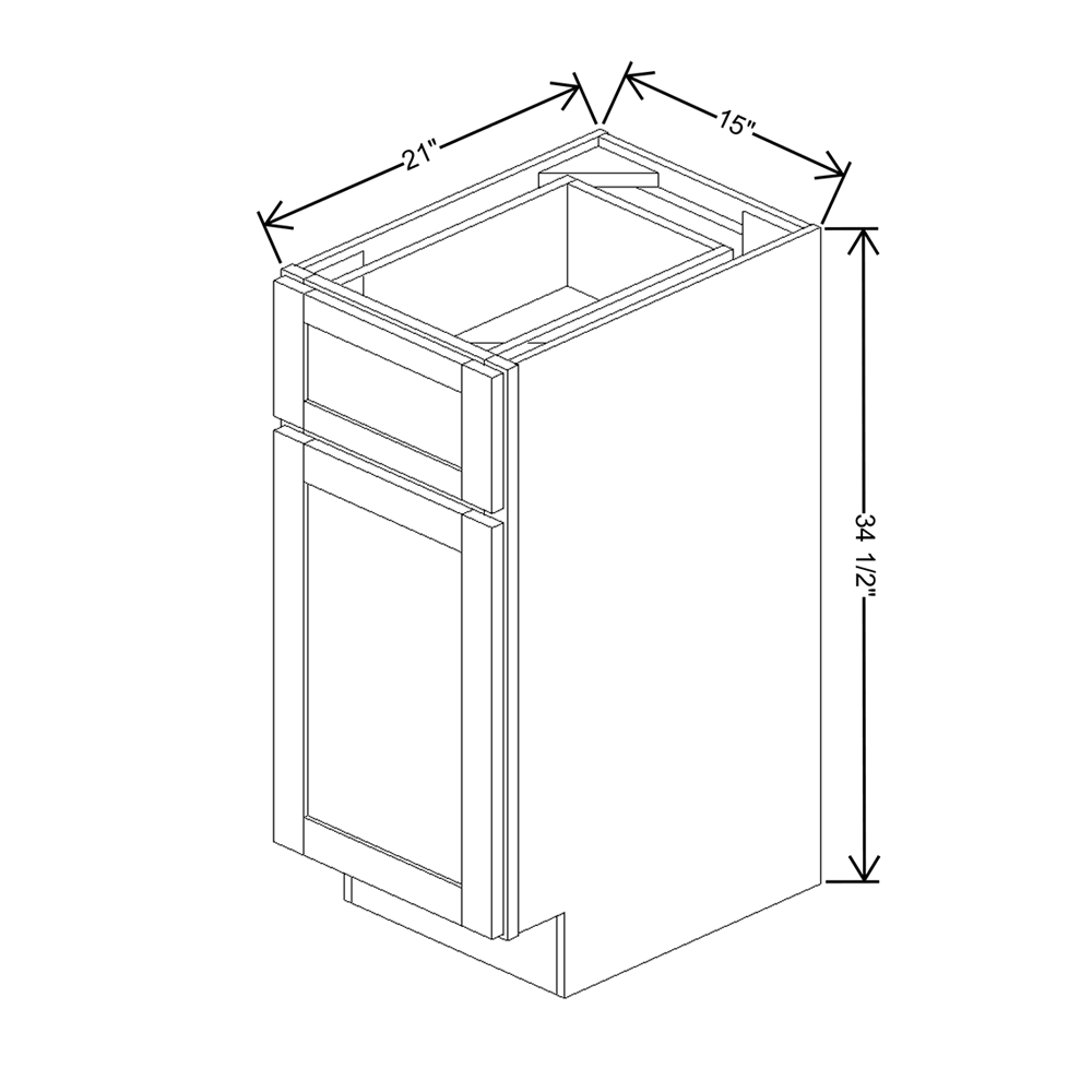 Wolf Classic Grove Terrain Stain 15"W Vanity Base