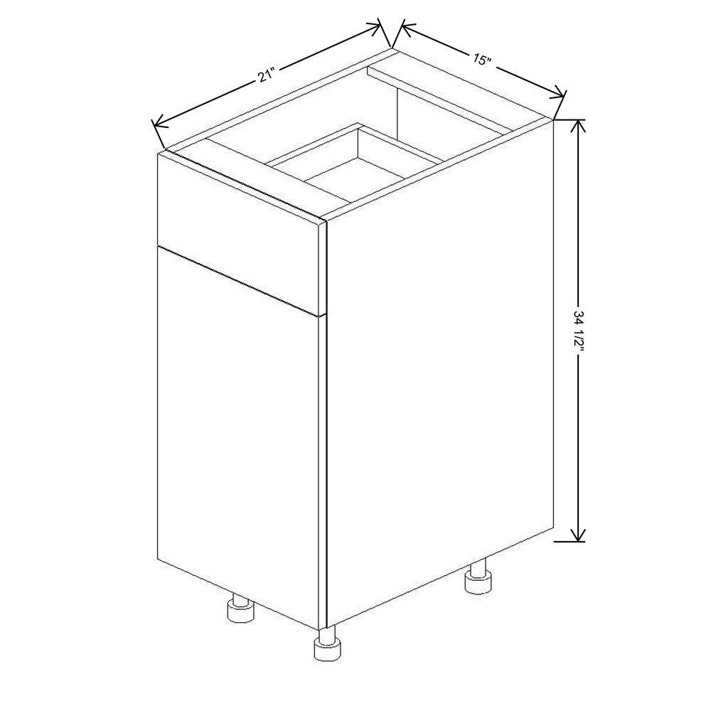 Fabuwood Illume Catalina Bianco Matte 15"W Single Door