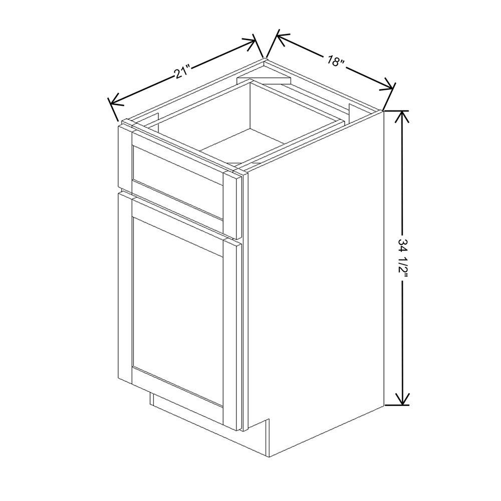 Wolf Classic Dartmouth 5-piece Biscayne Paint 18"W Vanity Base