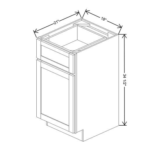 Wolf Classic Grove White Paint 18"W Vanity Base