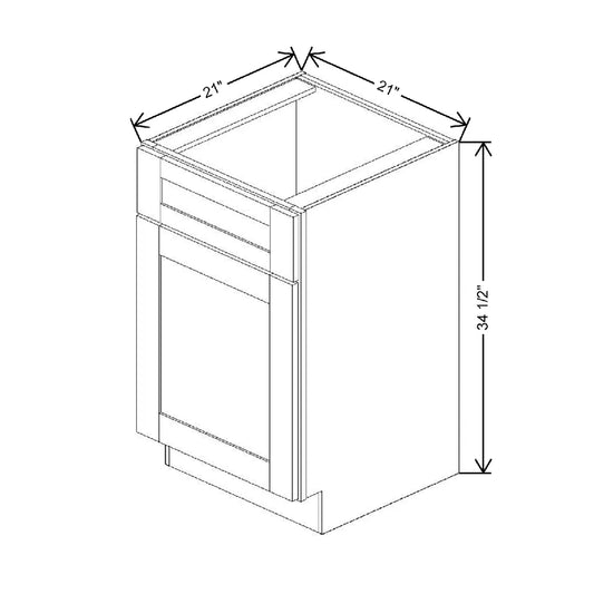 Fabuwood Allure Onyx Horizon 21" W X 34 1/2" H X 21" D Vanity Base Cabinet