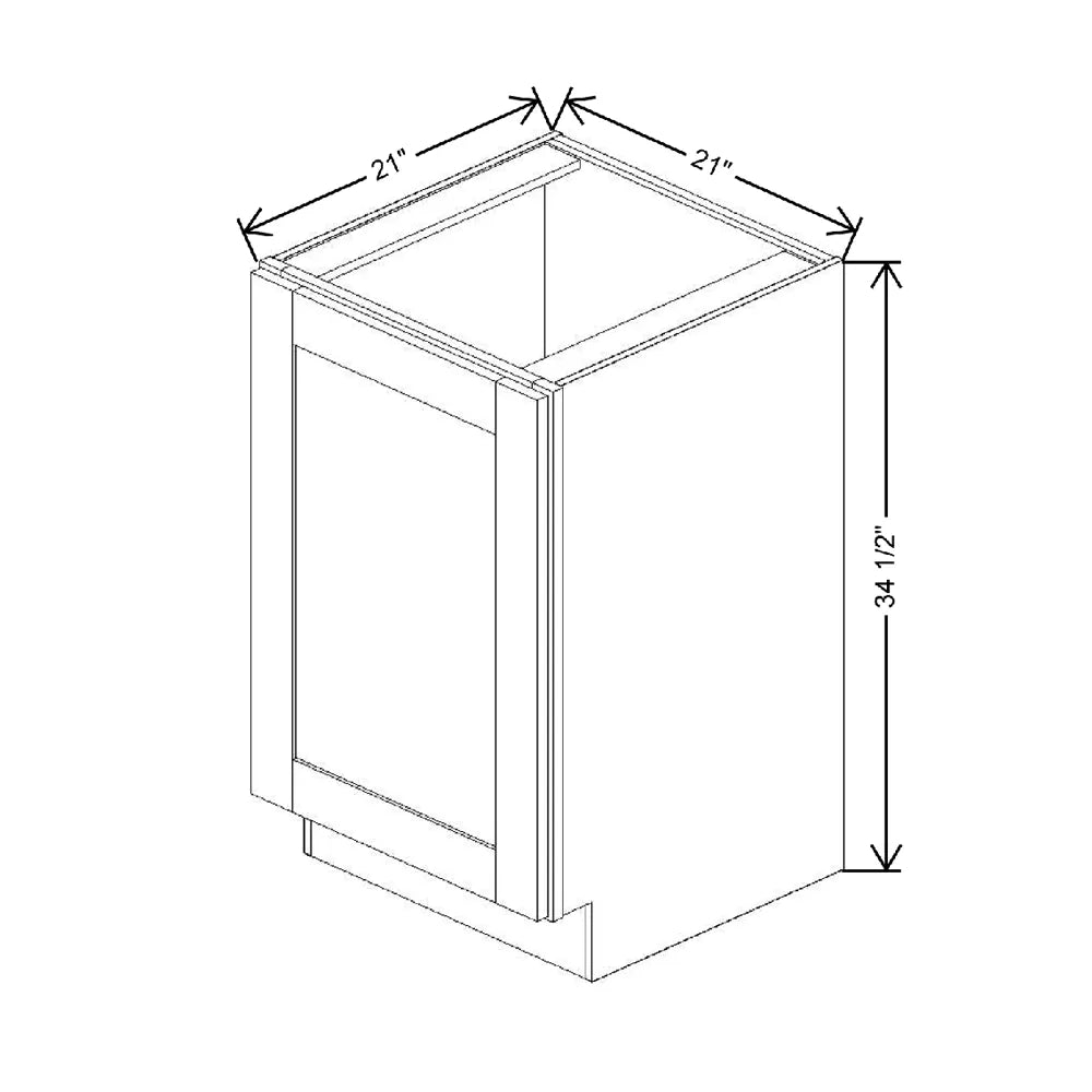 Fabuwood Allure Fusion Stone 21" W X 34 1/2" H X 21" D Full Height Single Door Cabinet
