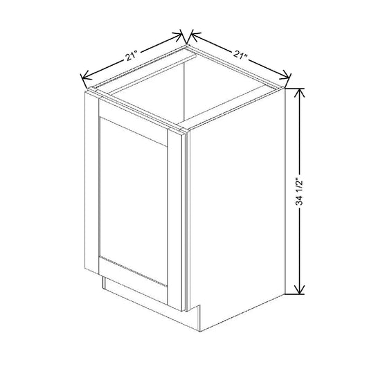 Fabuwood Allure Onyx Horizon 21" W X 34 1/2" H X 21" D Full Height Single Door Cabinet