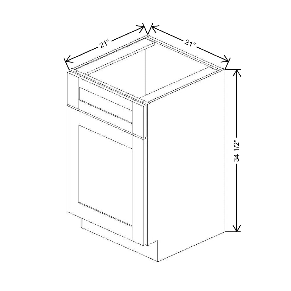 Fabuwood Allure Galaxy Nickel 21" W X 34 1/2" H X 21" D Vanity Base Cabinet