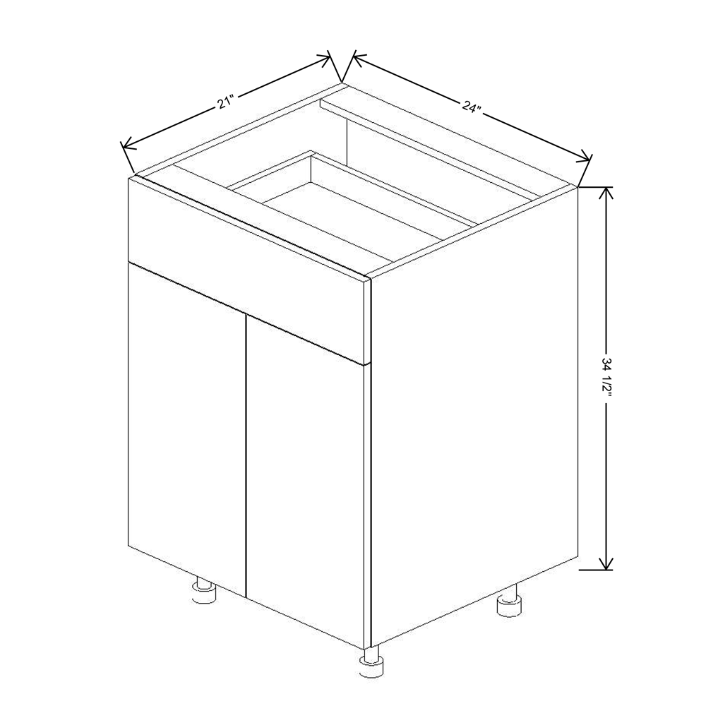 Fabuwood Illume Catalina Bianco Gloss 2 24"W Double Door