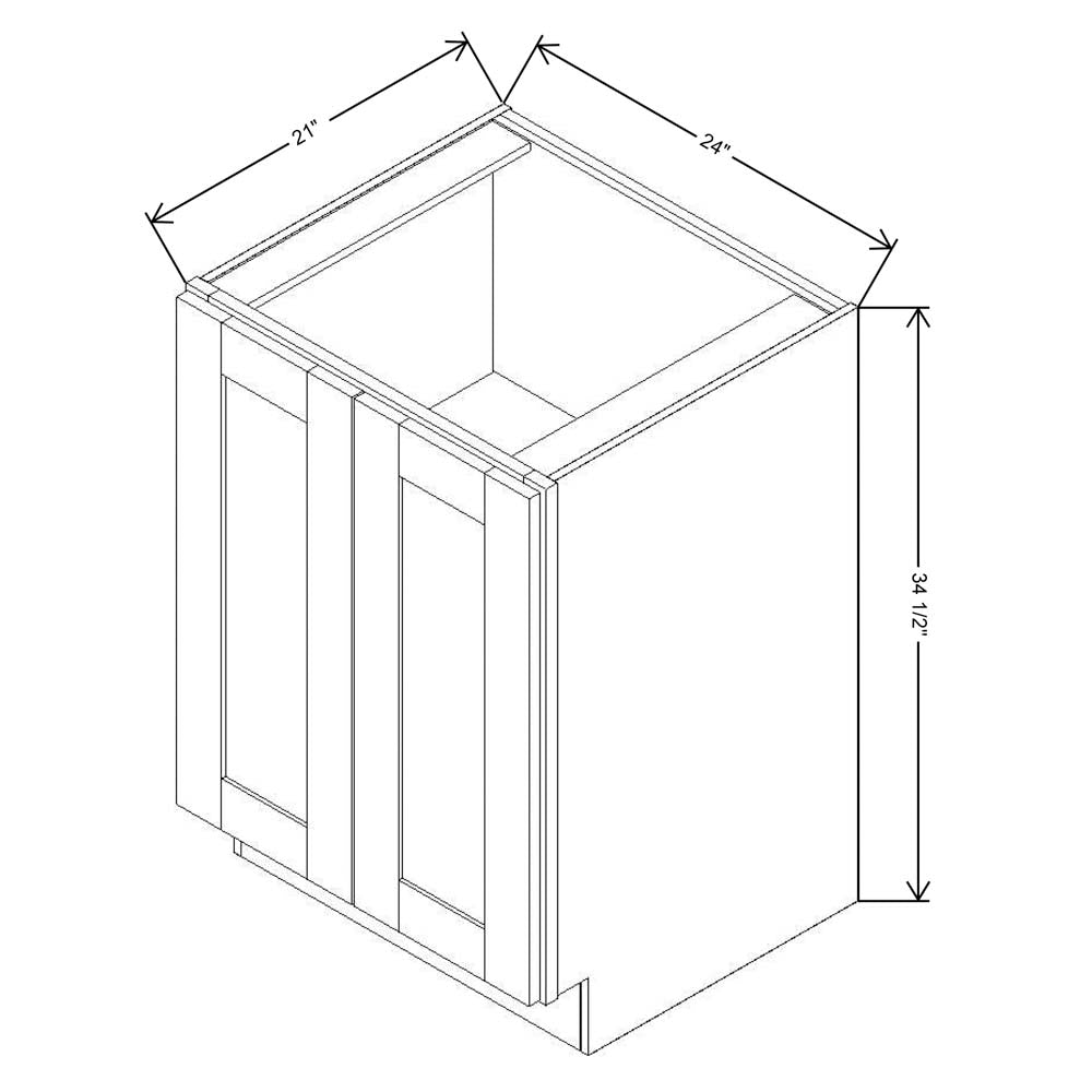 Fabuwood Quest Metro Java 24"W Vanity Base Double Full Doors