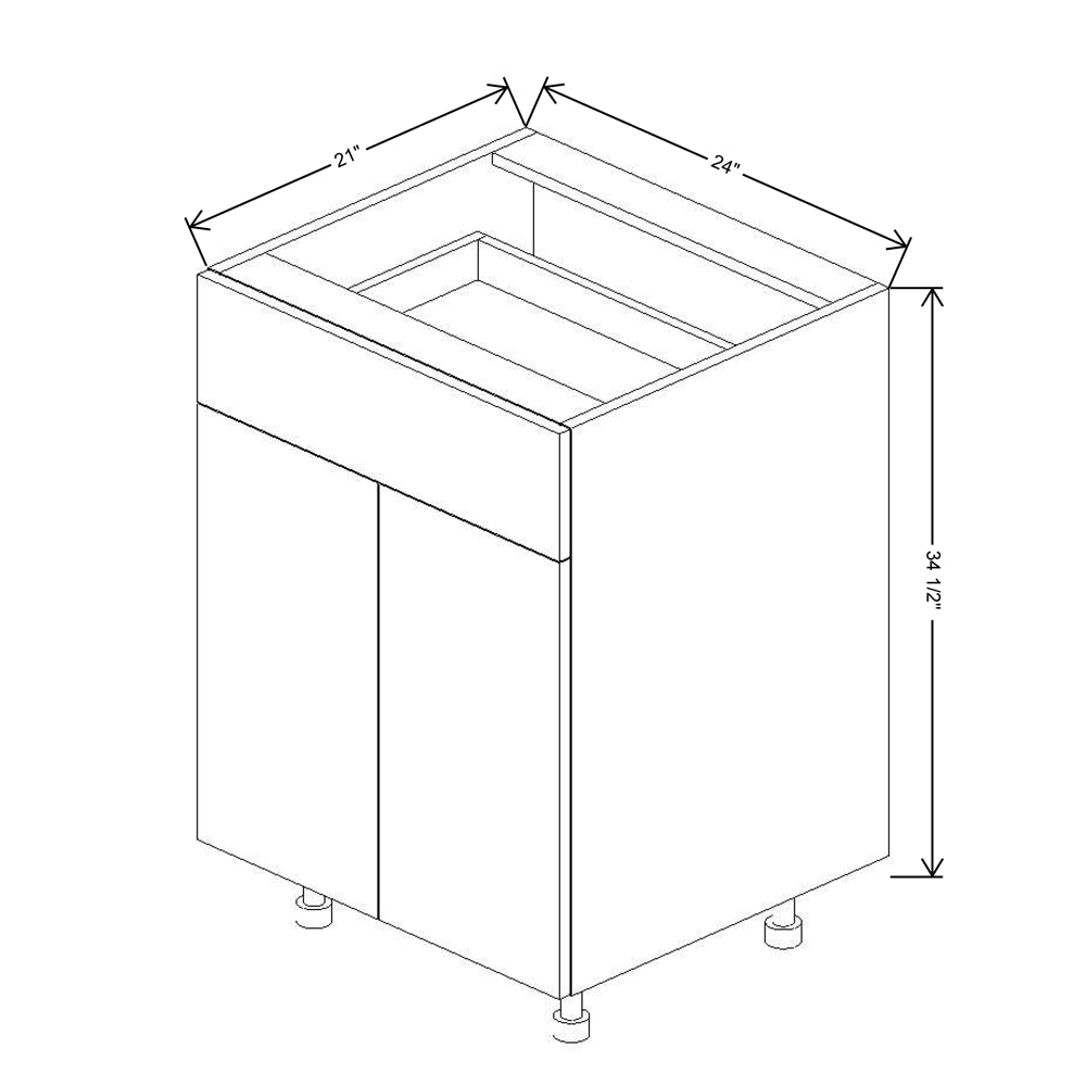 Fabuwood Illume Tuscany Olmo 3  24"W Double Door