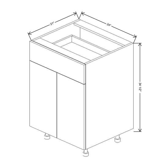 Fabuwood Illume Tuscany Olmo 3  24"W Double Door