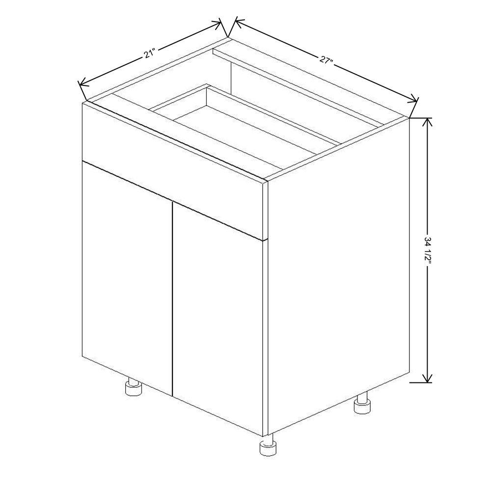 Fabuwood Illume Catalina Olmo 3 27"W Double Door