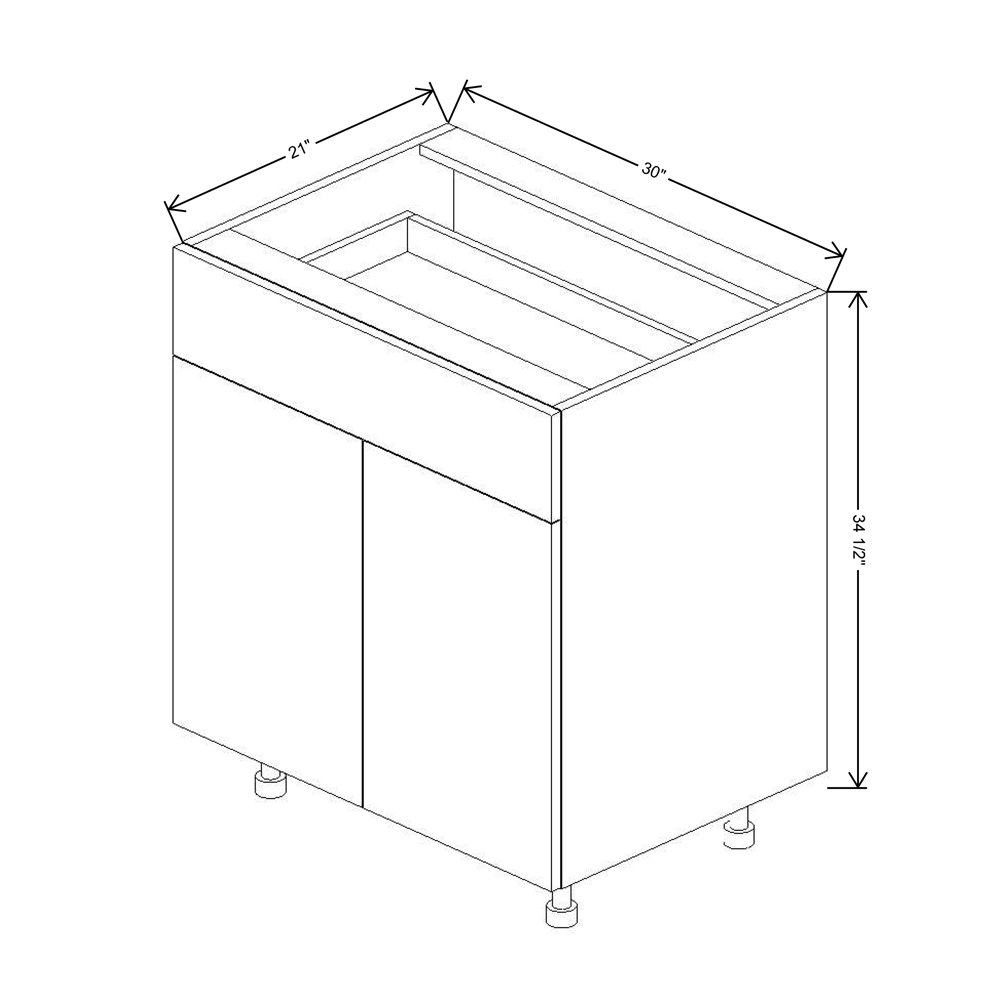 Fabuwood Illume Catalina Muratti 4 30"W Double Door