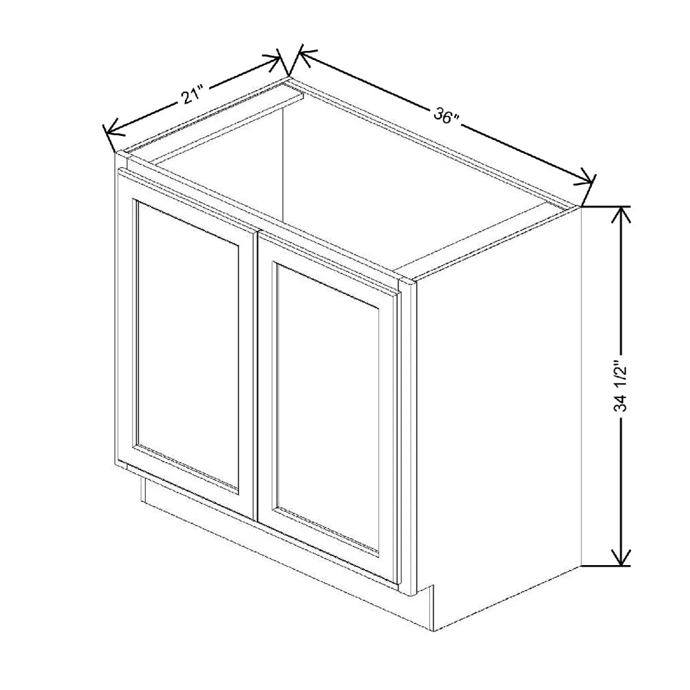 Fabuwood Quest Metro Frost 36" W X 34 1/2" H X 21" D Full Height Single Door Cabinet