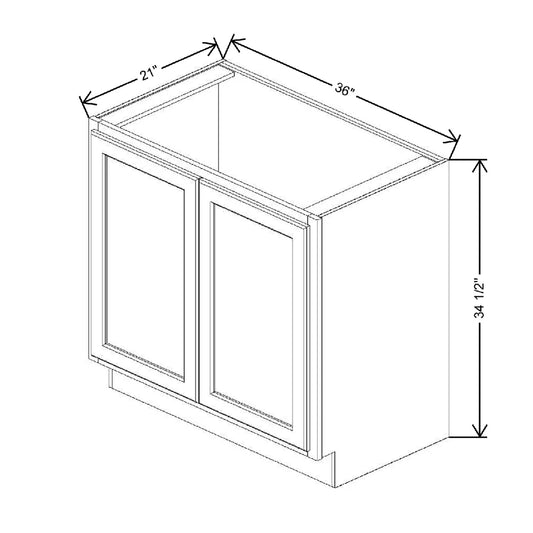Fabuwood Quest Metro Frost 36" W X 34 1/2" H X 21" D Full Height Single Door Cabinet