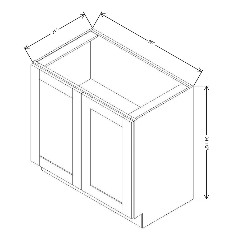 Fabuwood Allure Fusion Oyster  36"W Vanity Base Double Full Doors