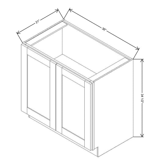 Fabuwood Allure Onyx Frost  36"W Vanity Base Double Full Doors