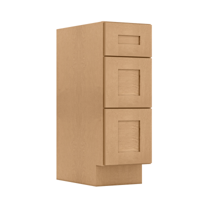 Vanity Drawer Base Cabinet VDB1221345 Shaker Toffee LessCare 12 in. width 34.5 in. height 21 in. depth