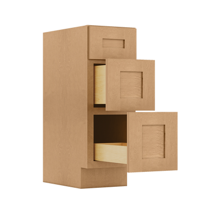 Vanity Drawer Base Cabinet VDB1221345 Shaker Toffee LessCare 12 in. width 34.5 in. height 21 in. depth