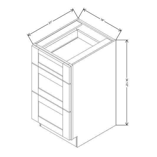Fabuwood Allure Fusion Stone 18"W X 34 1/2"H  Vanity Drawer Base
