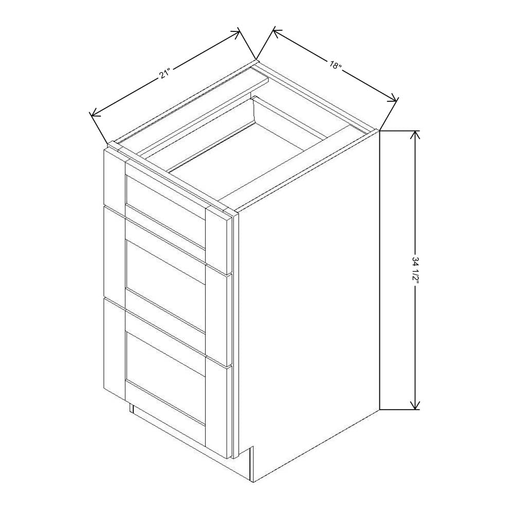 Fabuwood Allure Galaxy Indigo 18"W X 34 1/2"H  Vanity Drawer Base