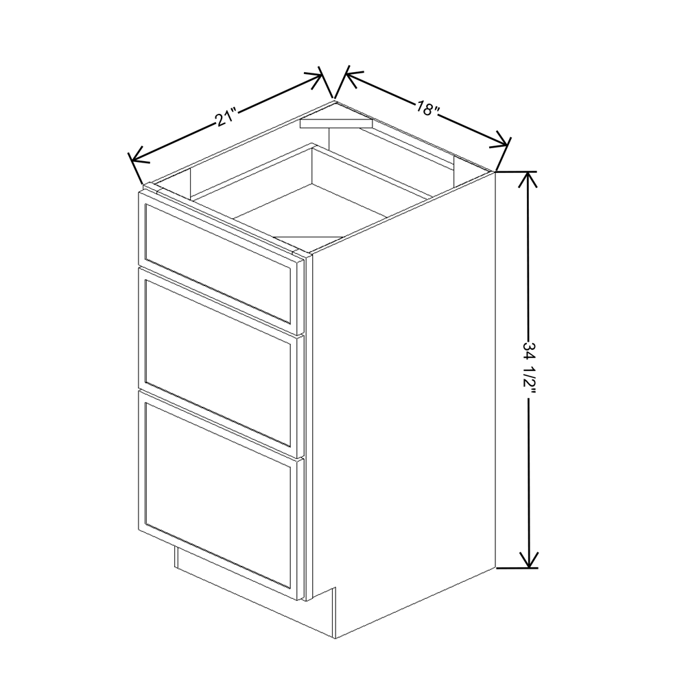 Cubitac Imperial Madison Dusk Vanity 18"W Drawer Base Cabinet