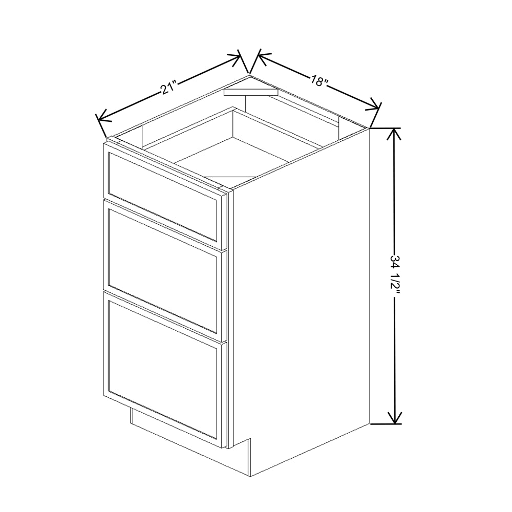 Cubitac Imperial Montclair Sapphire Vanity 18"W Drawer Base Cabinet