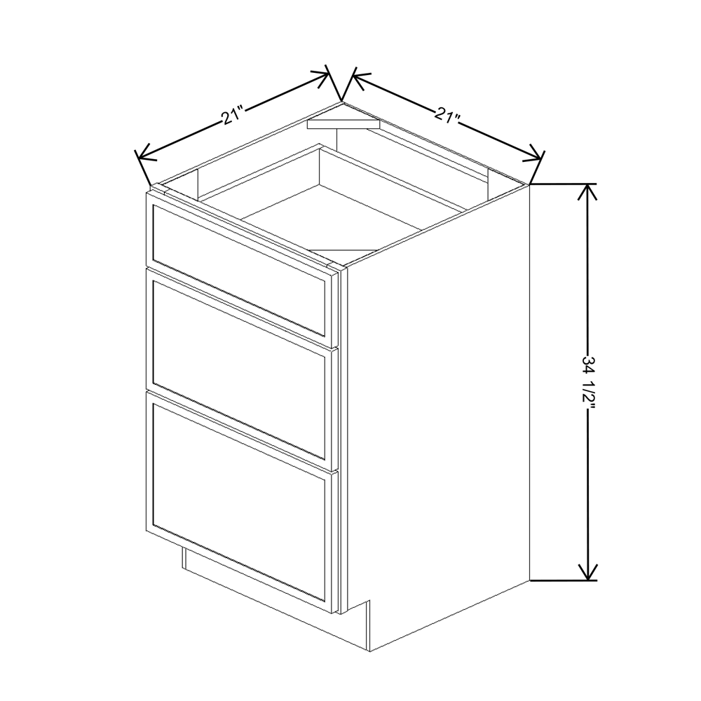 Cubitac Imperial Madison Dusk 21"W Vanity Drawer Base Cabinet