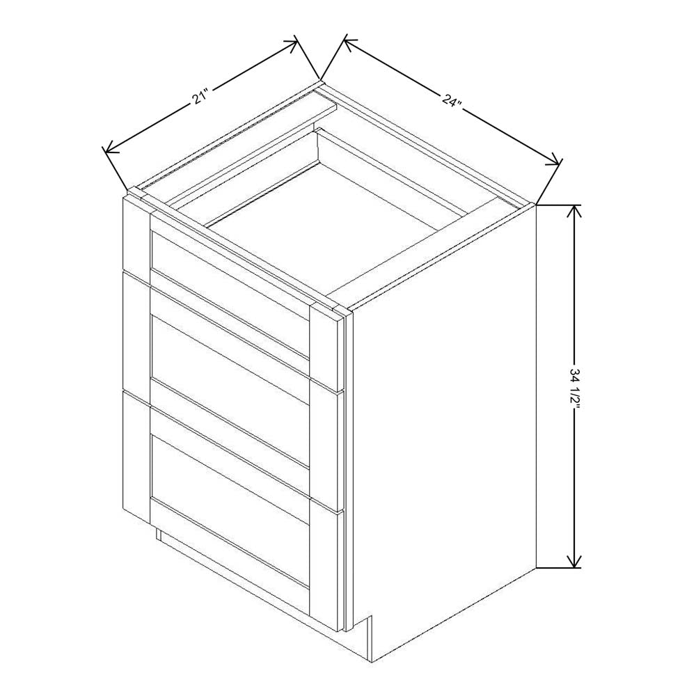 Fabuwood Allure Nexus Frost 24"W X 34 1/2"H  Vanity Drawer Base